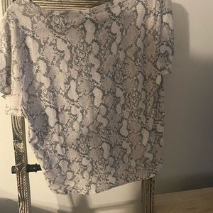 High low snakeskin t shirt